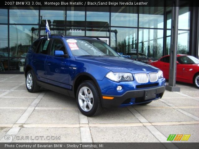 2007 BMW X3 3.0si in Montego Blue Metallic