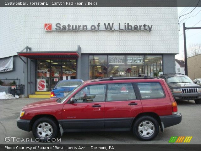 1999 Subaru Forester L in Canyon Red Pearl