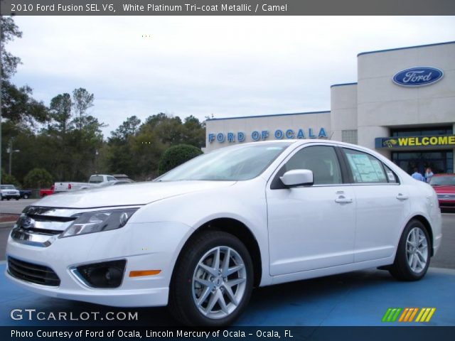 2010 Ford Fusion SEL V6 in White Platinum Tri-coat Metallic