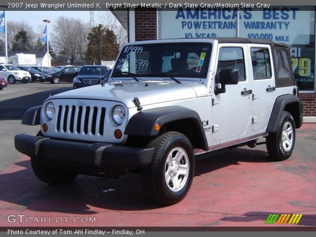 2007 Jeep Wrangler Unlimited X in Bright Silver Metallic