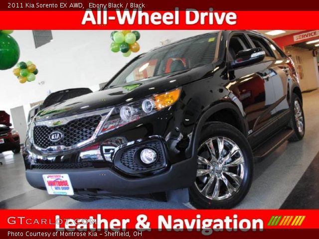 2011 Kia Sorento EX AWD in Ebony Black