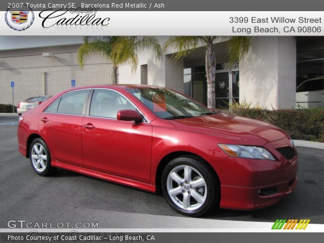 2007 Toyota Camry SE in Barcelona Red Metallic