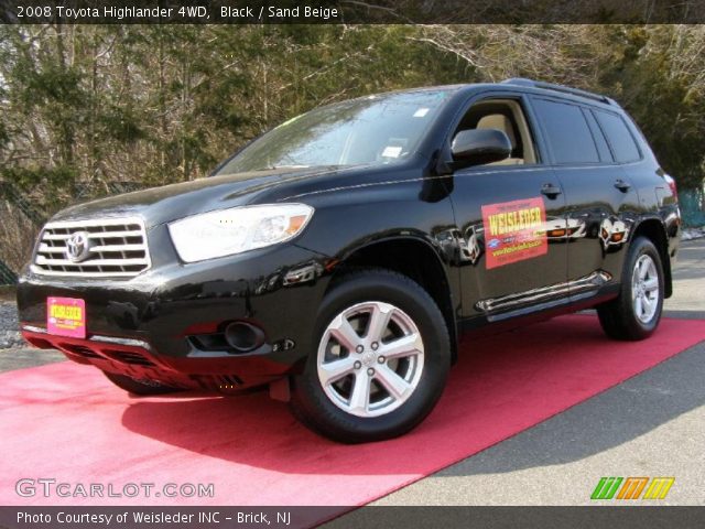 2008 Toyota Highlander 4WD in Black