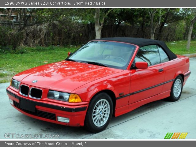 1996 BMW 3 Series 328i Convertible in Bright Red