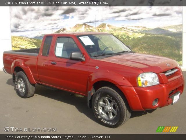 2004 Nissan Frontier XE V6 King Cab 4x4 in Aztec Red
