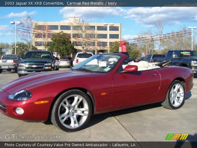 2003 Jaguar XK XK8 Convertible in Carnival Red Metallic