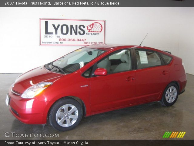 2007 Toyota Prius Hybrid in Barcelona Red Metallic