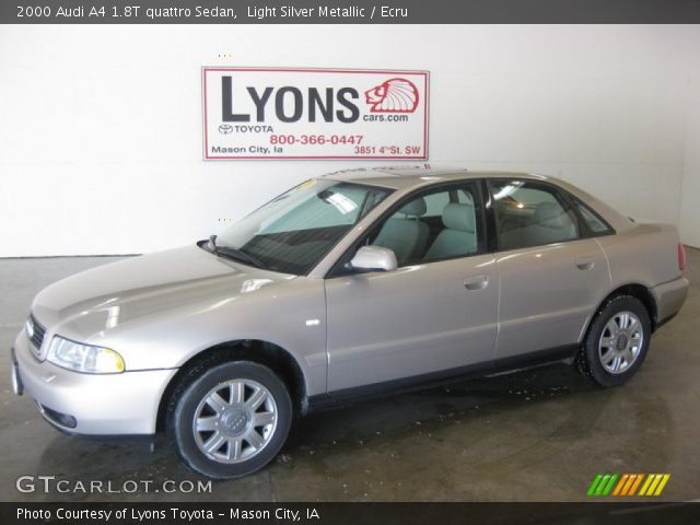 2000 Audi A4 1.8T quattro Sedan in Light Silver Metallic