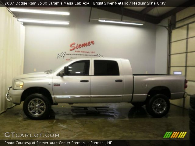 2007 Dodge Ram 3500 Laramie Mega Cab 4x4 in Bright Silver Metallic