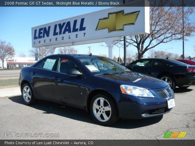 2008 Pontiac G6 GT Sedan in Midnight Blue Metallic