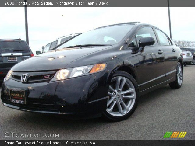 2008 Honda Civic Si Sedan in Nighthawk Black Pearl