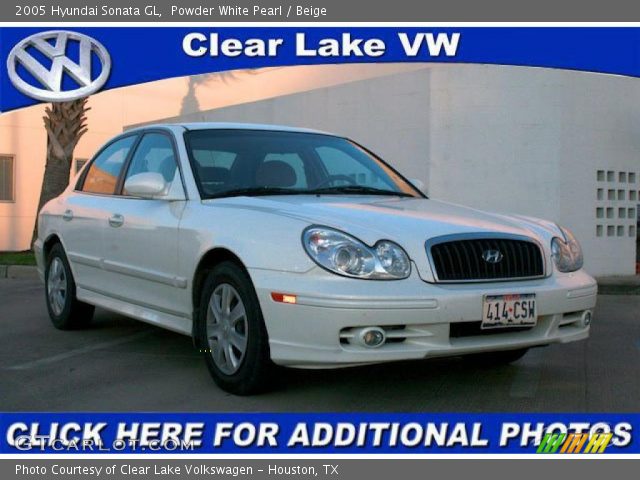 2005 Hyundai Sonata GL in Powder White Pearl