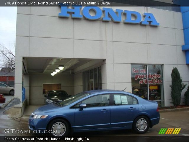 2009 Honda Civic Hybrid Sedan in Atomic Blue Metallic