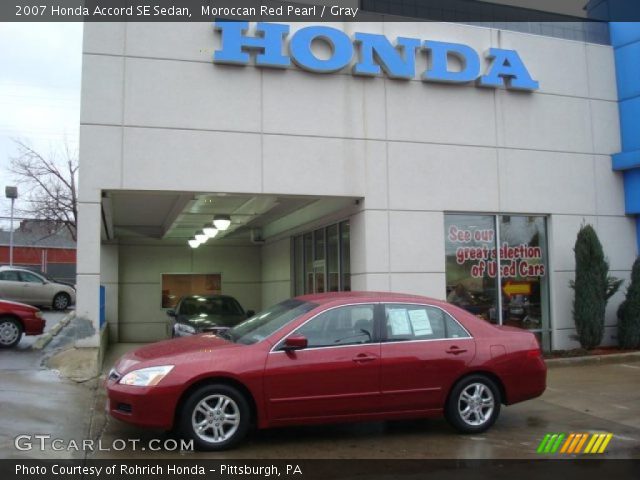 2007 Honda Accord SE Sedan in Moroccan Red Pearl