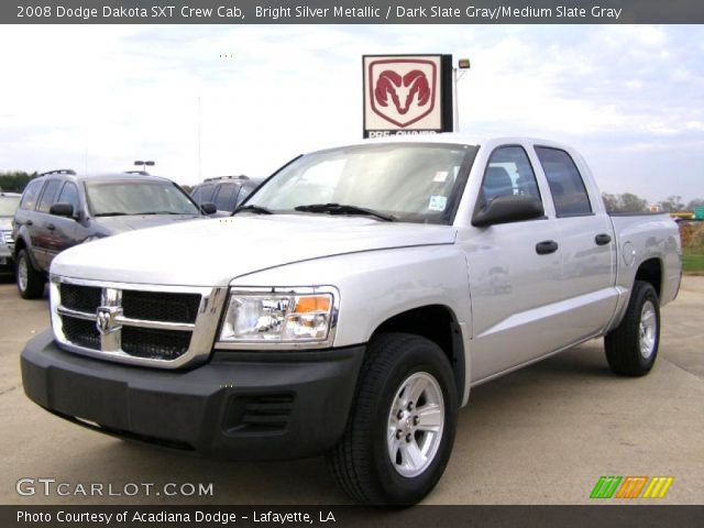 2008 Dodge Dakota SXT Crew Cab in Bright Silver Metallic