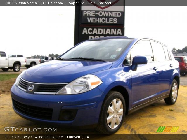 2008 Nissan Versa 1.8 S Hatchback in Sapphire Blue