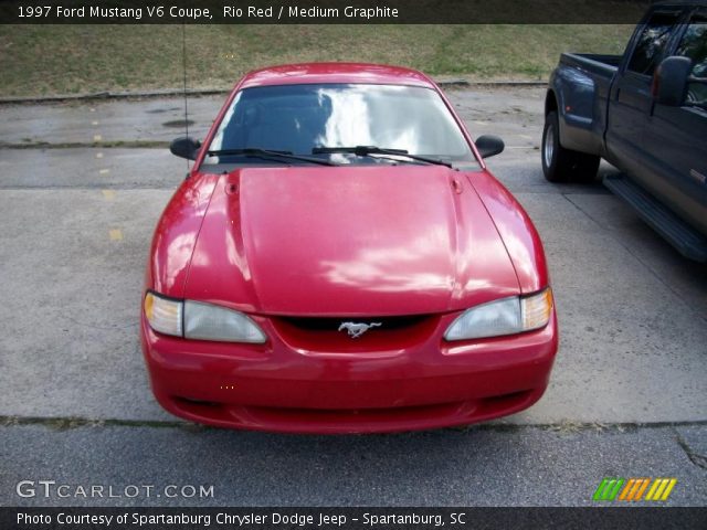 1997 Ford Mustang V6 Coupe in Rio Red