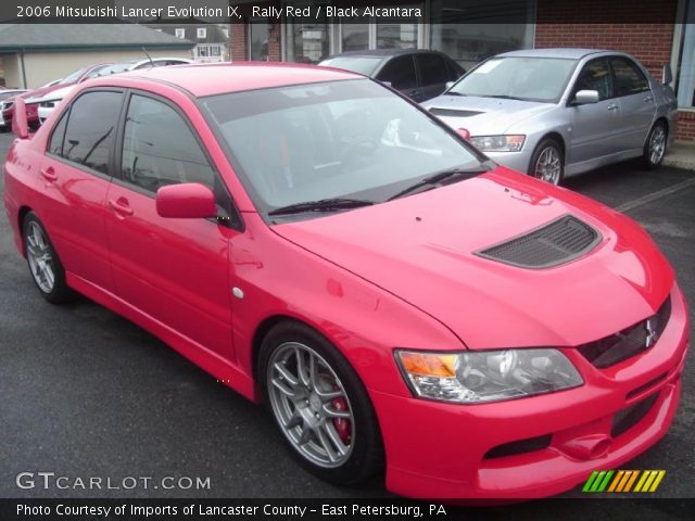 2006 Mitsubishi Lancer Evolution IX in Rally Red