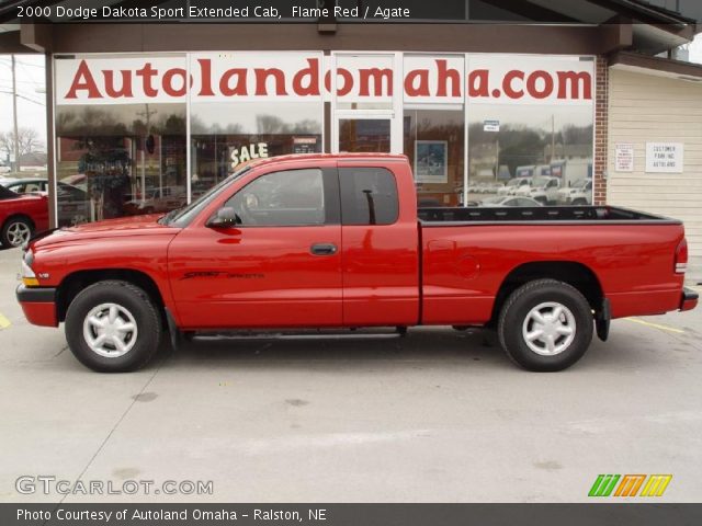 2000 Dodge Dakota Sport Extended Cab in Flame Red