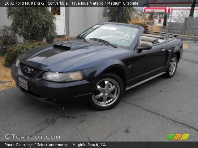 2002 Ford Mustang GT Convertible in True Blue Metallic