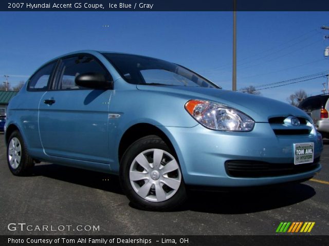 2007 Hyundai Accent GS Coupe in Ice Blue