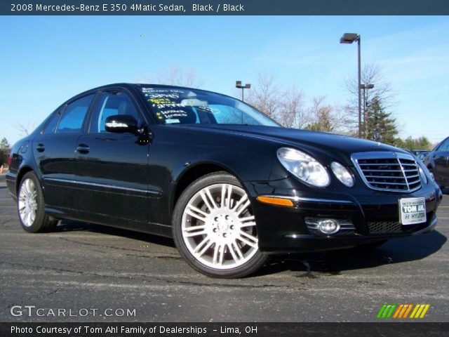 2008 Mercedes-Benz E 350 4Matic Sedan in Black