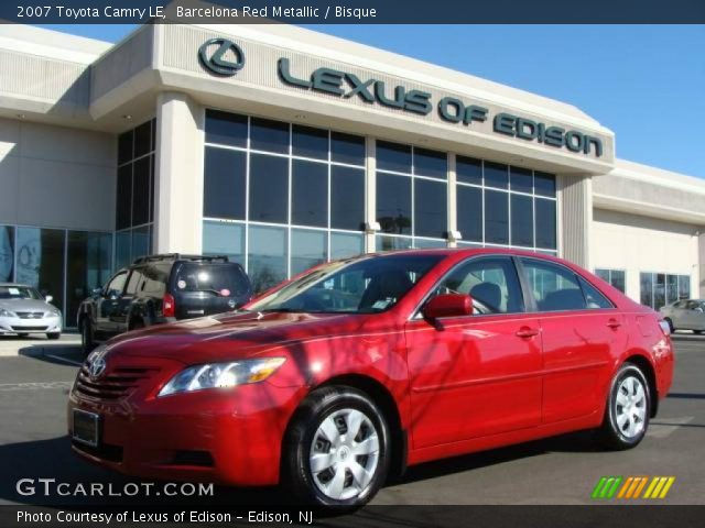 2007 Toyota Camry LE in Barcelona Red Metallic