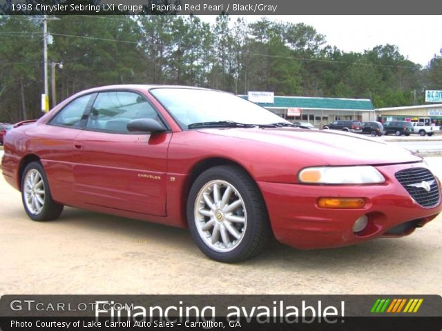 1998 Chrysler Sebring LXi Coupe in Paprika Red Pearl