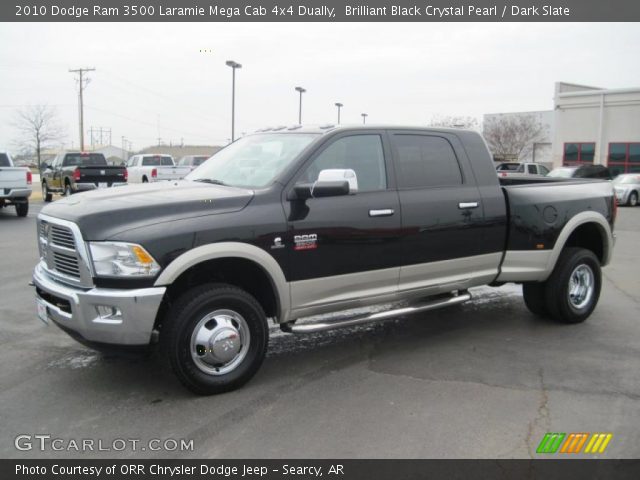 2010 Dodge Ram 3500 Laramie Mega Cab 4x4 Dually in Brilliant Black Crystal Pearl