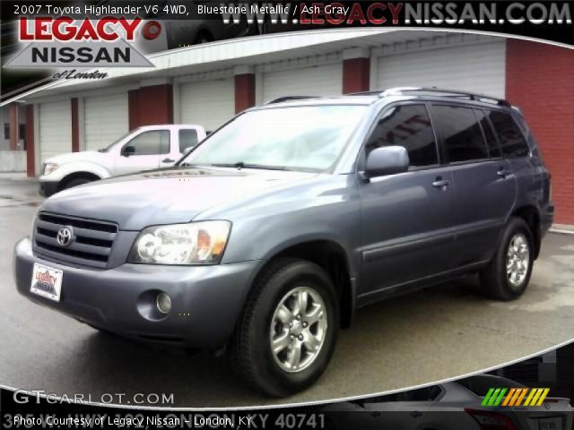 2007 Toyota Highlander V6 4WD in Bluestone Metallic