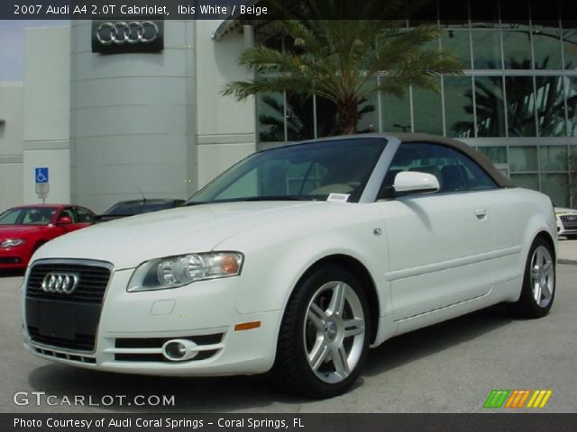 2007 Audi A4 2.0T Cabriolet in Ibis White