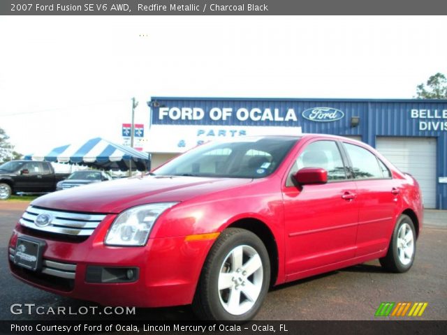 2007 Ford Fusion SE V6 AWD in Redfire Metallic