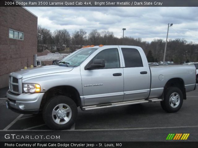 2004 Dodge Ram 3500 Laramie Quad Cab 4x4 in Bright Silver Metallic