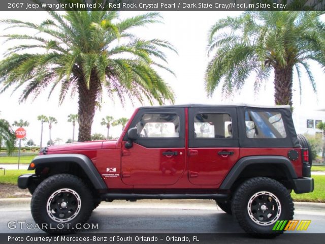 2007 Jeep Wrangler Unlimited X in Red Rock Crystal Pearl