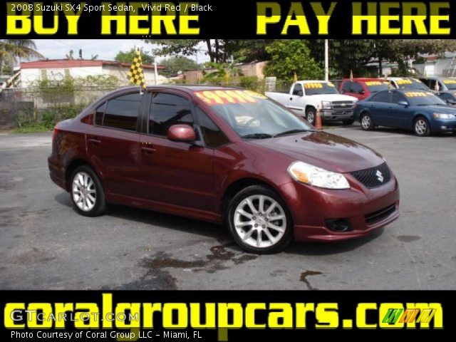 2008 Suzuki SX4 Sport Sedan in Vivid Red