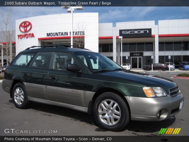 2000 Subaru Outback Wagon in Timberline Green Pearl