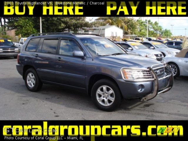 2003 Toyota Highlander V6 in Bluestone Metallic