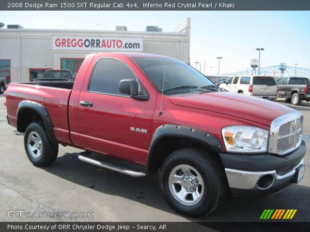 2008 Dodge Ram 1500 SXT Regular Cab 4x4 in Inferno Red Crystal Pearl