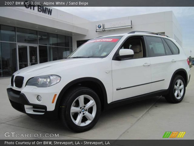 2007 BMW X5 3.0si in Alpine White