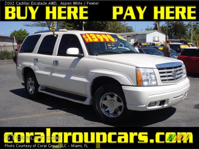 2002 Cadillac Escalade AWD in Aspen White
