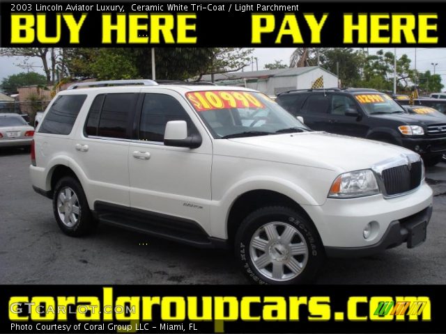 2003 Lincoln Aviator Luxury in Ceramic White Tri-Coat