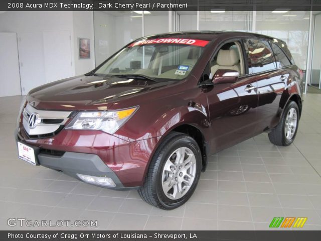 2008 Acura MDX Technology in Dark Cherry Pearl