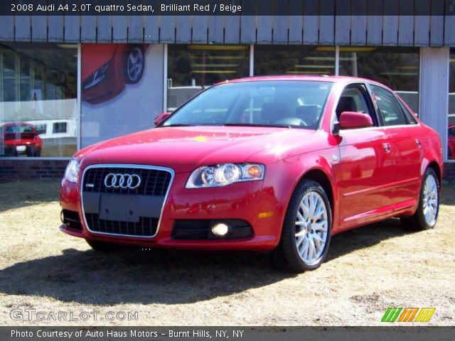 2008 Audi A4 2.0T quattro Sedan in Brilliant Red