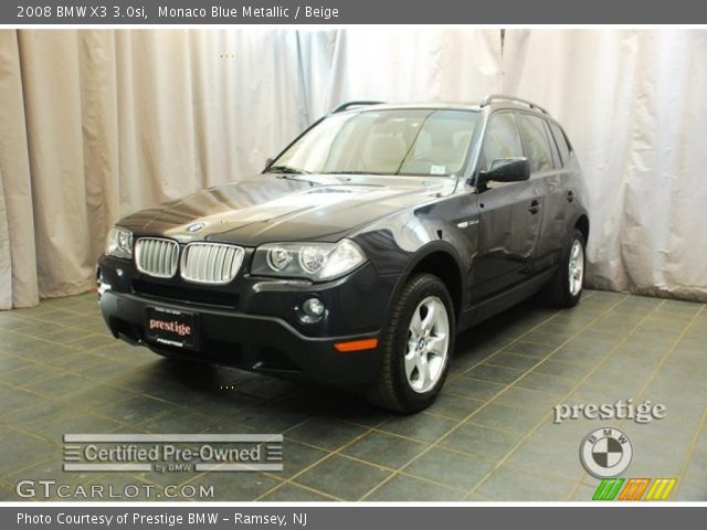 2008 BMW X3 3.0si in Monaco Blue Metallic