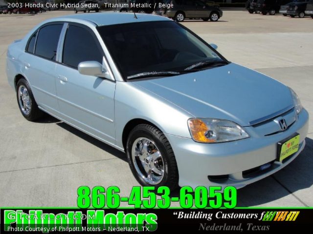 2003 Honda Civic Hybrid Sedan in Titanium Metallic