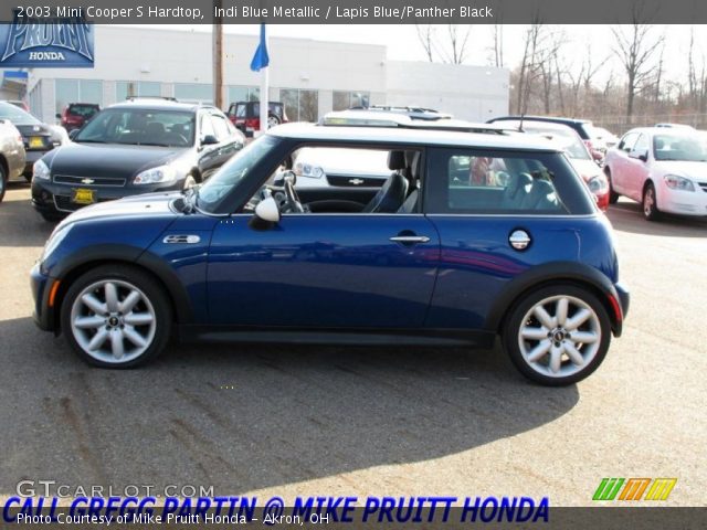 2003 Mini Cooper S Hardtop in Indi Blue Metallic