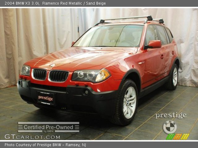 2004 BMW X3 3.0i in Flamenco Red Metallic