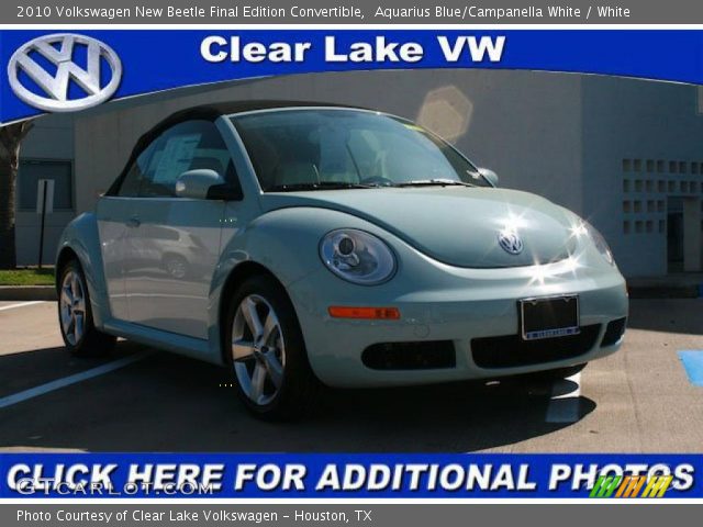 2010 Volkswagen New Beetle Final Edition Convertible in Aquarius Blue/Campanella White