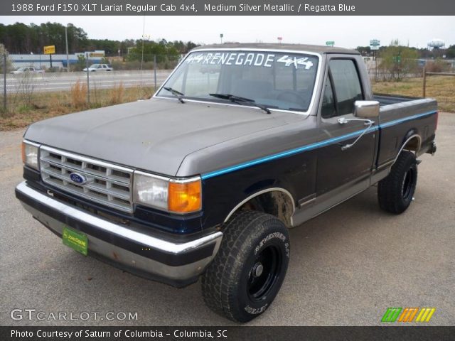 1988 Ford F150 XLT Lariat Regular Cab 4x4 in Medium Silver Metallic