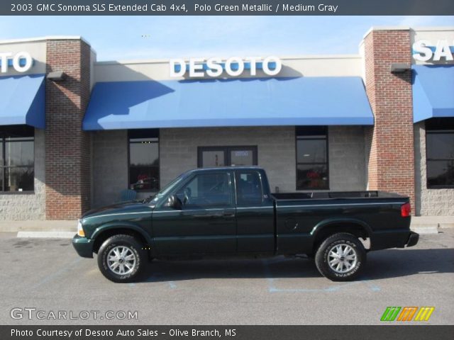 2003 GMC Sonoma SLS Extended Cab 4x4 in Polo Green Metallic